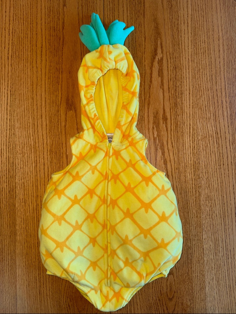 Carter's Pineapple Hooded Baby Romper costume 12M